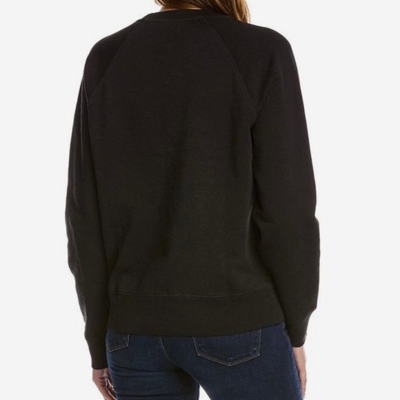 NEW! ZADIG & VOLTAIRE Upper Camo Stud ROCK Strass Sweatshirt Black Medium $198 - Picture 2 of 16